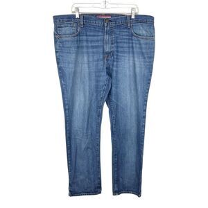 Tommy Hilfiger Jeans Men 40 x 32 Blue Denim Cotton Straight Leg Casual Bottoms